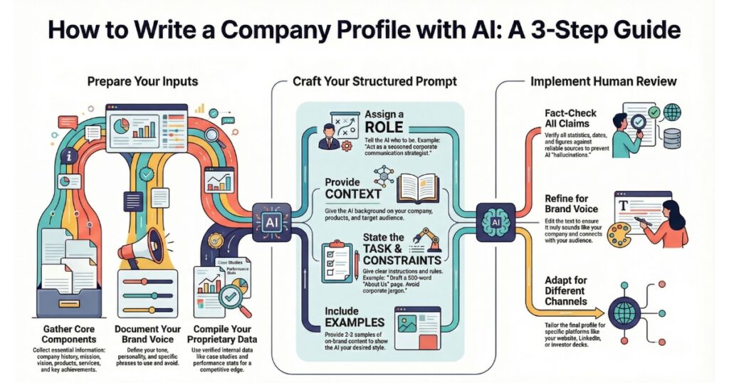 How to Write a Company Profile using AI